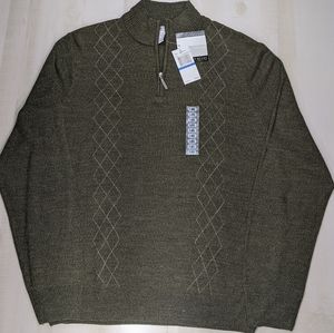 NWT Geoffrey Beene Quarter Zip Pullover Sweater